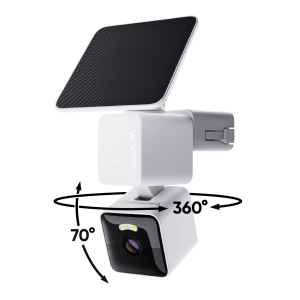 Wyze Solar Cam Pan 2K HD Solar-Powered Outdoor Security Camera, 360° Pan & 70° Tilt, AI Motion Tracking